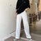 Pantalones de Cintura Alta Slim Fit con Borde Enrollado