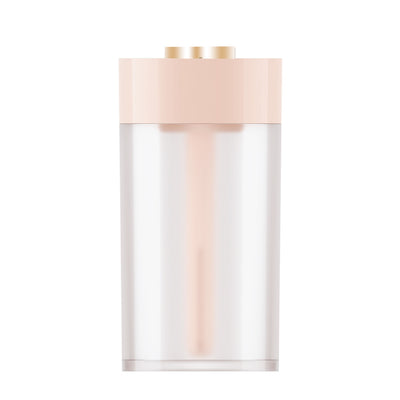 White and clear cylindrical car air humidifier with a gold top accent, designed for in-car air hydration. - Image 9