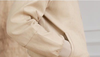 Chaqueta Bomber de Gamuza para Hombre - Cuello Solapa Casual - Image 14