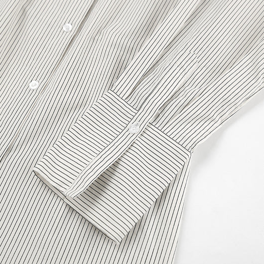 Vestido Camisero Elegante con Rayas y Mangas Largas para Mujer - Image 7