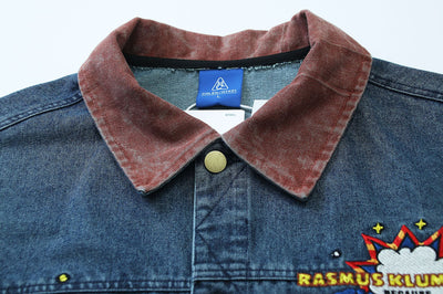 Chaqueta Denim Vintage con Bordado de Pareja - Image 22