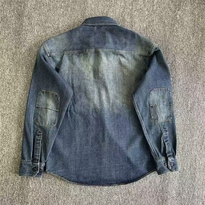 Camisa Vaquera Vintage Lavada para Hombre - Image 34
