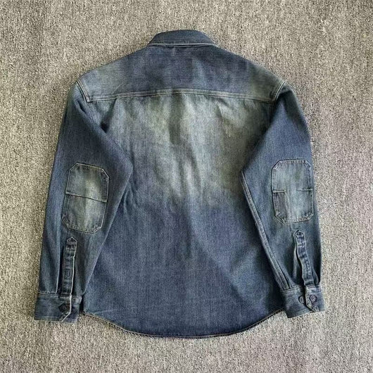 Camisa Vaquera Vintage Lavada para Hombre - Image 34