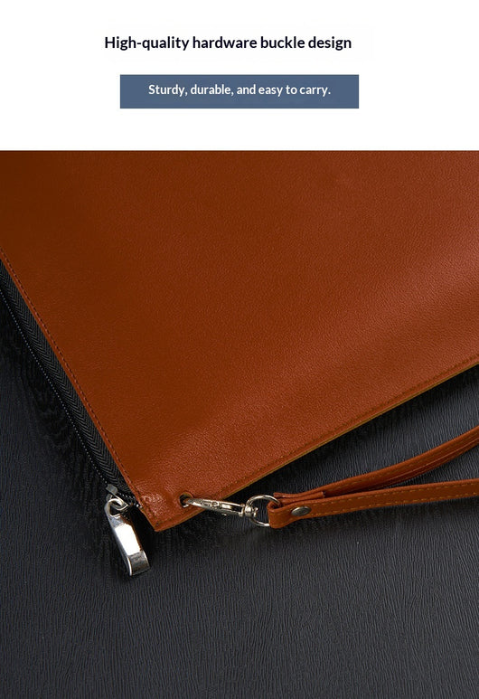 Organizador de Cuero Impermeable de Alta Capacidad para Contratos y Documentos - Image 14