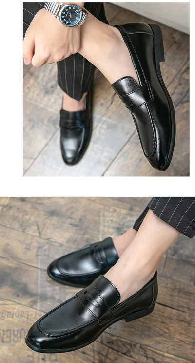 Zapatos de Cuero Minimalistas Punta Afilada Estilo Británico - Image 8