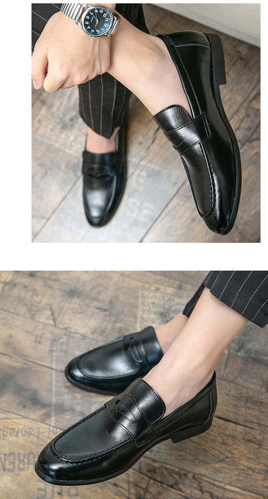 Zapatos de Cuero Minimalistas Punta Afilada Estilo Británico - Image 8