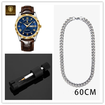Reloj de Pulsera de Cuarzo Luxury para Hombre con Correa de Cuero - Image 55