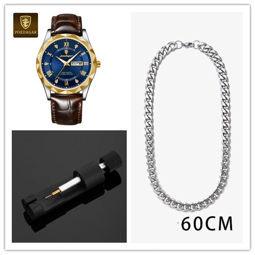 Reloj de Pulsera de Cuarzo Luxury para Hombre con Correa de Cuero - Image 55