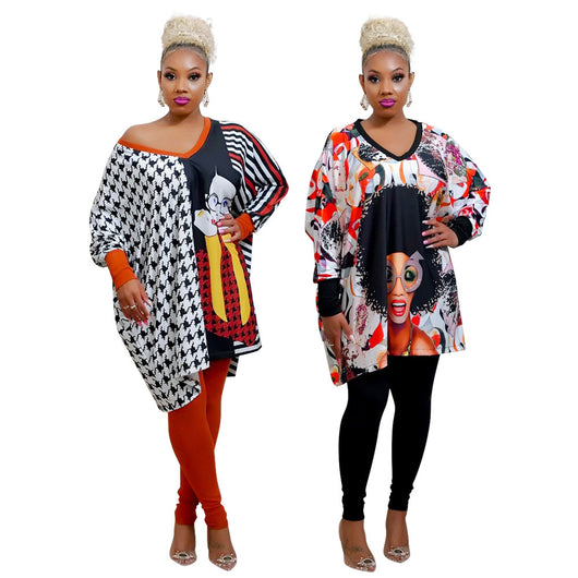 Conjunto Dos Piezas: Blusa Suelta Estampada Escote V y Pantalón Ajustado - Image 17