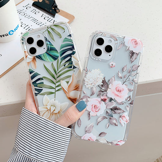 Funda Protectora para Celular con Diseño de Flores Acuarela y Hojas de Plátano - Image 2