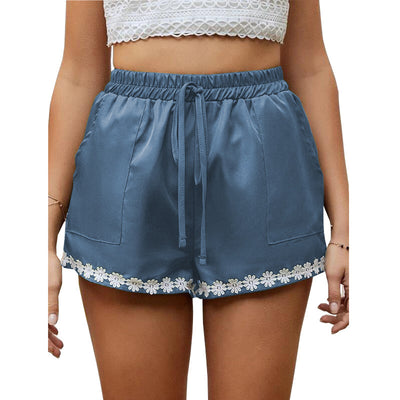 Shorts de Encaje Sueltos con Cintura Elástica para Mujer - Image 4
