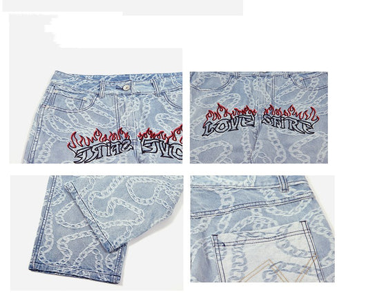 Pantalones Rectos Retro Estilo Europeo Americano - Image 3