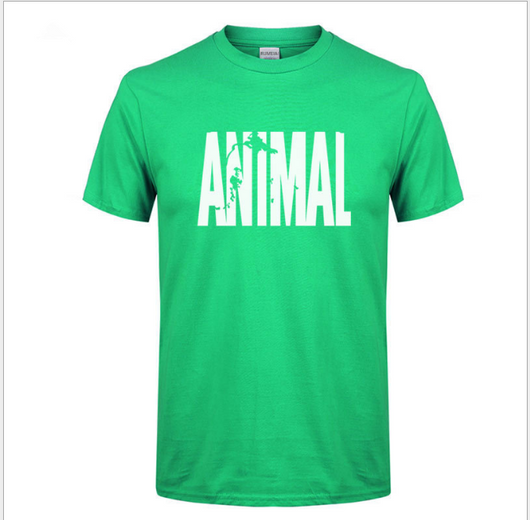 Camiseta de Algodón Puro para Hombre - Estampado Animal Alphabet, Diseño Casual de Verano - Image 5