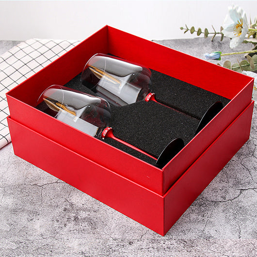Copa de Vino Cristal Rojo Diseño Artístico Danzante - Image 4
