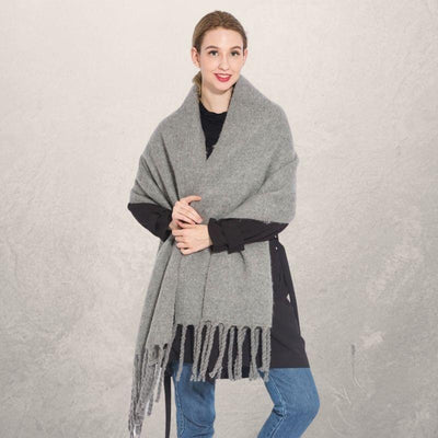 Bufanda Otoño Invierno con Borlas para Mujer - Calidez y Estilo - Image 2