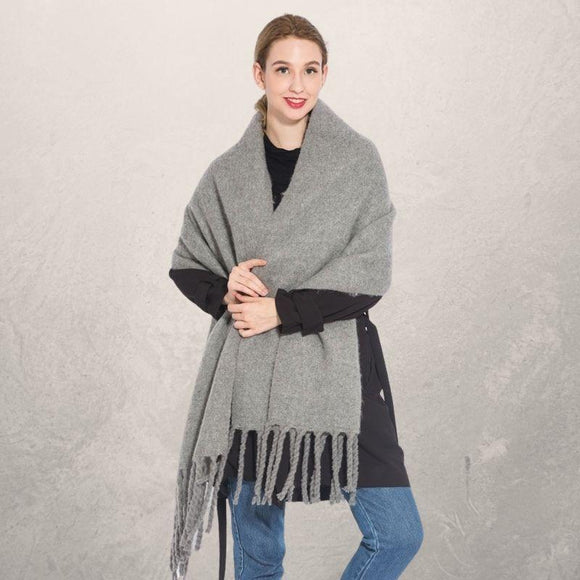 Bufanda Otoño Invierno con Borlas para Mujer - Calidez y Estilo