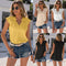 Blusa Sin Mangas Cuello V con Costuras Decorativas