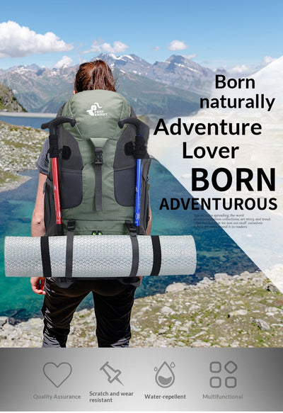 Mochila de Senderismo Profesional 70L Impermeable Multiuso para Camping y Viajes - Image 26