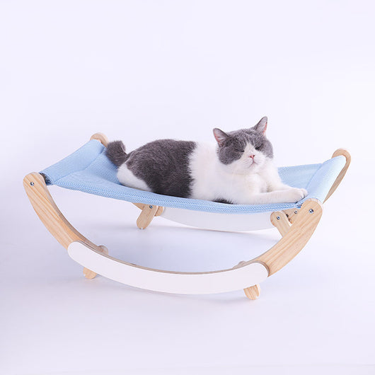 Hamaca para Gatos de Madera Maciza Transpirable - Cama Versátil para Todas las Estaciones - Image 11