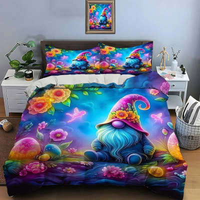 Juego de Cama Infantil Tres Piezas Diseño Casa de Setas - Image 3
