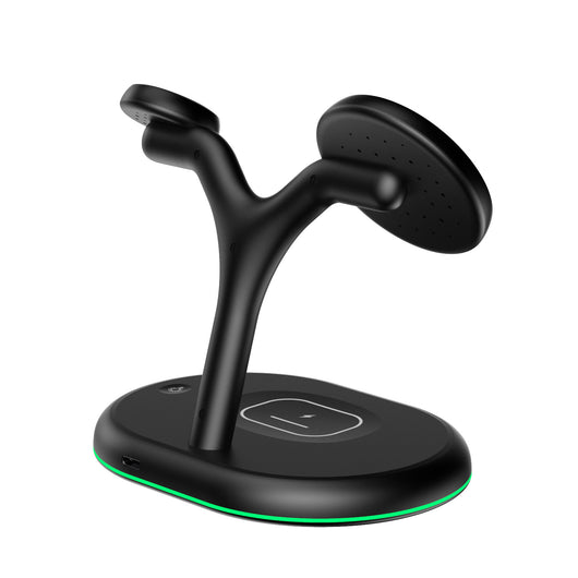 Cargador Inalámbrico 3 en 1 con Base Magnética para Teléfono, Auriculares y Reloj - Image 3