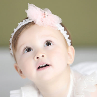 Diademas Flores Coreanas Hechas a Mano para Bebés y Niñas - Image 2
