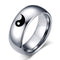 Yin Yang Couple Ring Plateado 10
