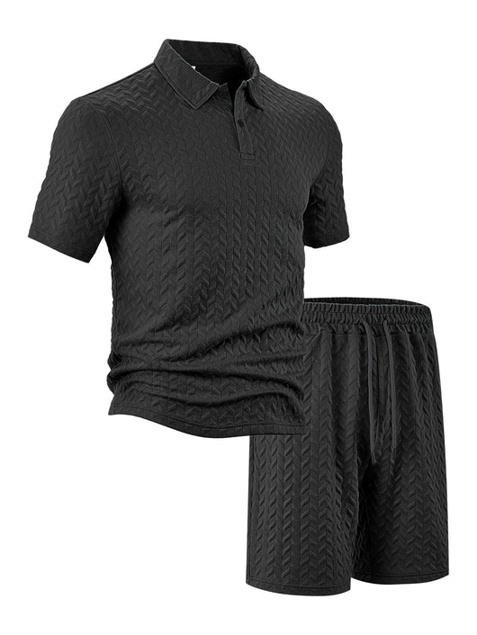 Camisa Casual de Manga Corta con Solapa para Hombre - Conjunto Versátil de Verano - Image 8