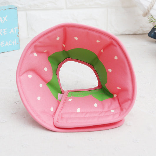 Collar Protector Acolchado con Patrón Frutas Donut para Perros - Recuperación Quirúrgica Ajustable - Image 6