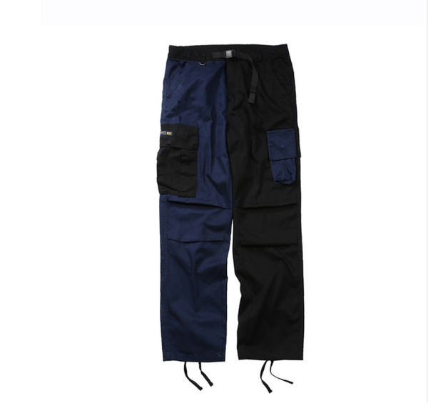 Pantalones Cargo con Bolsillos Grandes y Contraste de Colores