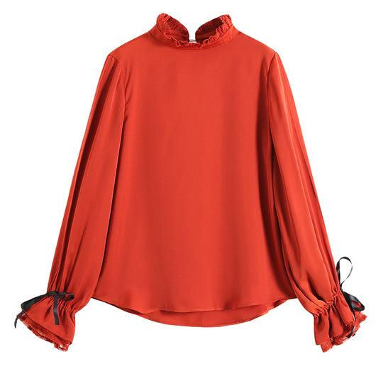 Blusa Elegante de Manga Larga con Cuello de Encaje - Image 18