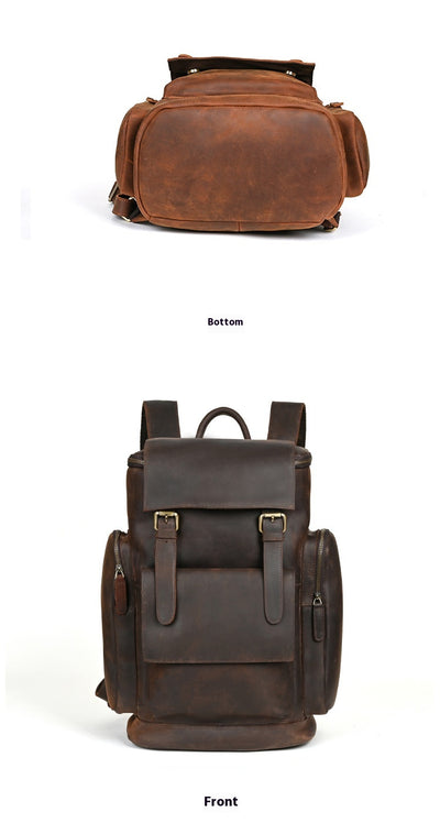 Mochila de Cuero Crazy Horse para Hombre - Piel de Res Premium - Image 16