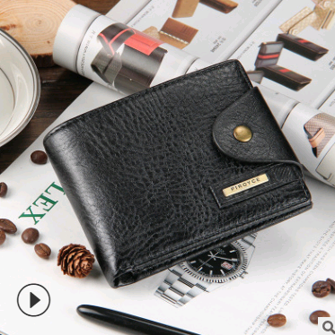 Billetera Corta Multifunción para Hombre Estilo Europeo y Americano
