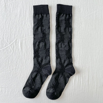 Calcetines Retro Lolita Malla Hueca Rayas Verticales Primavera Verano - Image 14