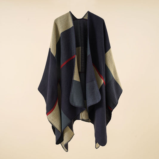 Bufanda Cuadros Oversize de Cachemira para Mujer - Image 2