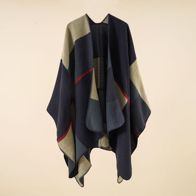 Bufanda Cuadros Oversize de Cachemira para Mujer - Image 2