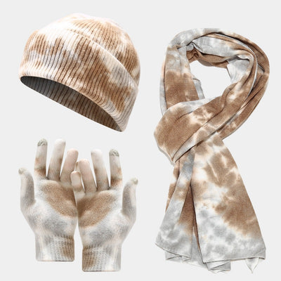 Conjunto Tie-Dye: Gorro, Guantes y Bufanda Tejidos - Image 5