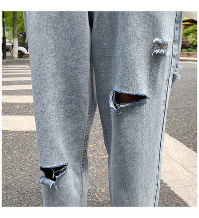 Jeans Rectos Holgados con Rotos para Hombre - Image 21
