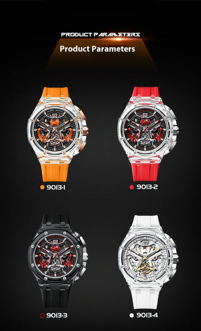 Reloj de Cuarzo Luminoso con Tallado Hueco Tridimensional - Image 10