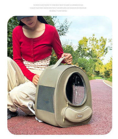 Mochila Transportadora Respirable para Mascotas - Gran Capacidad Cápsula Espacial - Image 16