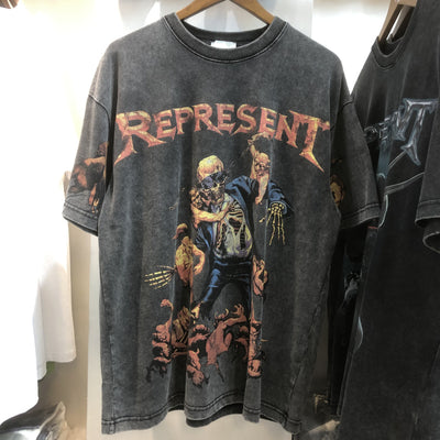 Camiseta Hip Hop Oversize Calavera Desgastada para Hombre - Image 7