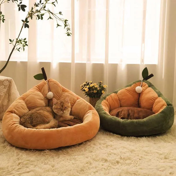 Cama Cálida y Acogedora para Gatos y Perros Pequeños - Nido de Algodón Suave