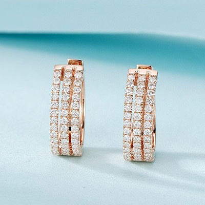 Aretes de Diamante Natural en Oro Blanco 18K - Image 9