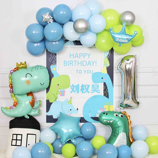 Fondo Decorativo Dinosaurios con Globos para Cumpleaños Infantil - Image 7
