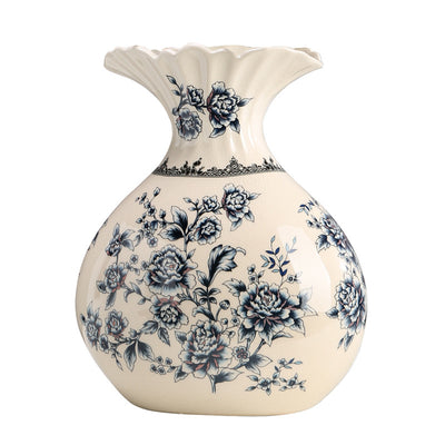 Jarrón Decorativo de Porcelana Azul y Blanco Estilo Retro Chino - Image 6