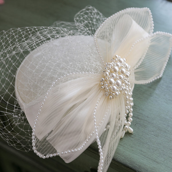 Gorra Vintage de Malla Blanca Perla