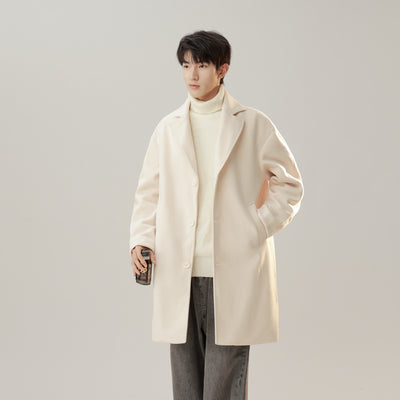 Abrigo de Lana Estilo Coreano Cuello Solapa Elegante - Image 7