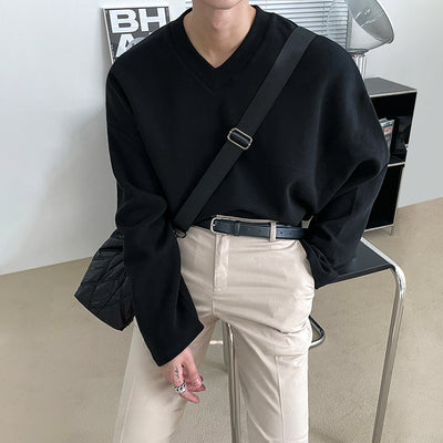 Chaqueta Coreana Trendy con Camisa Interior de Cuello V para Hombre - Image 3