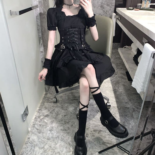 Vestido Gothic Sweet con Volantes y Cordones - Image 23
