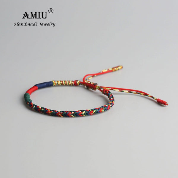 Pulsera de Cuerda Anudada con Amuleto - Unisex Verde